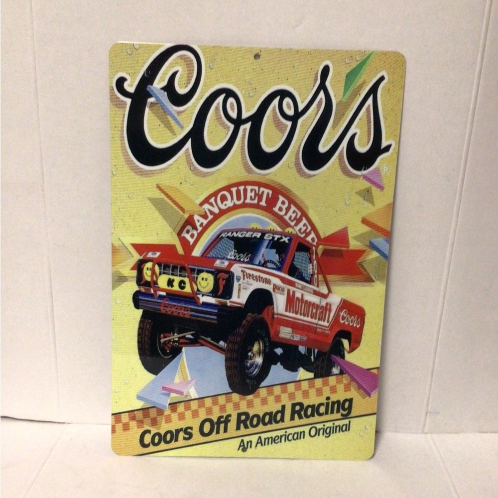 Coors Off Road Racing metal tin sign